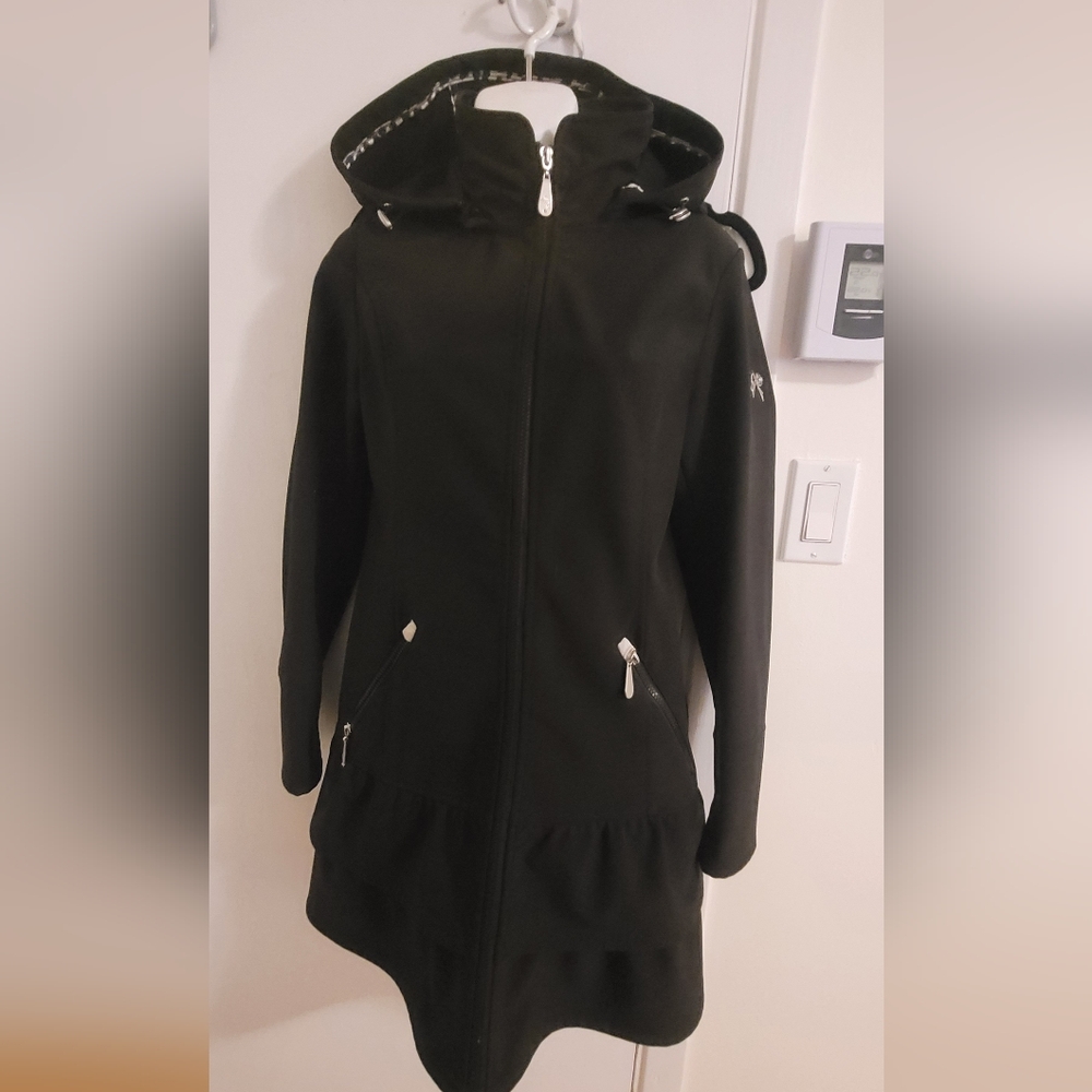 Betsey Johnson Black Hooded Jacket